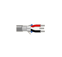 BELDEN 9925 060500        24 AWG, three stranded 7x32 tinned copper conductors, Datalene insulation, 500’ reel, overall Beldfoil plus a tinned copper braid shield 65% coverage , drain wire, PVC jacket