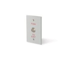 LOCKNETICS  MPB-100               Metal push to exit button, Single gang, Vandal resistant, Momentary, 12/24VDC, SPDT switch contact rated @ 5A/125VAC