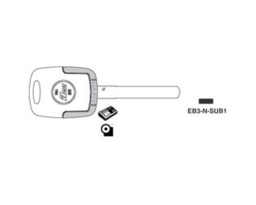 KABA ILCO CORP  EB3-N-SUB1 NS A41  IAX00003550              Vehicle Key Blade, N, Nickel Silver, 61 Price Group, For Subaru