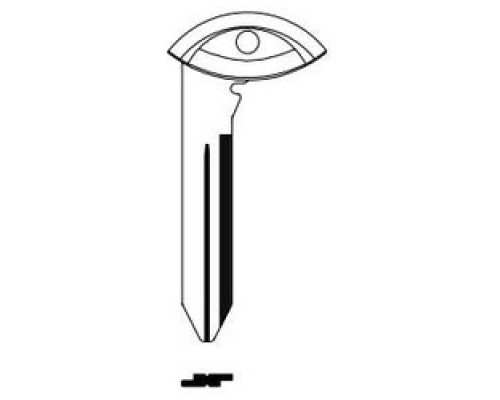 KABA ILCO CORP  Y171-P NP  IAX00004702              Emergency Key, Plastic Head, Brass, Nickel Plated, For Chrysler Fobik