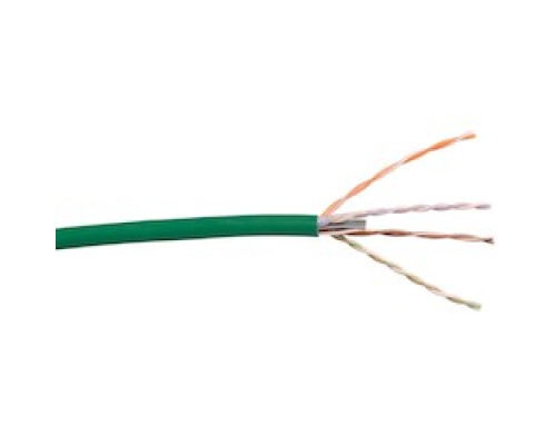 LIBERTY AV 24-4P-P-L6-EN-GRN        Liberty Brand Category 6 Cable Features: 23 AWG Solid Bare Copper Conductors FEP, Fluorinated Ethylene Propylene teflon tm  Color Striping On White Conductors Varying Lay Twisted Pairs Cabled On