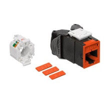 LEVITON  61UJK-RO6               Mod Jack, Atlas-X1, Category 6 UTP Connector, Orange