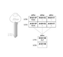 KABA ILCO CORP  A1011P-HNBL-DND A06               A1011P-HNBL-DND A06      RUSSWIN 6-PIN,DO NOT DUPLICATEBRASS