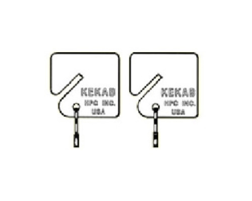 HPC INC  H-PLT-20               Key Tag, Plain, White, With Snap Hook, For Key Cabinet, 20 each per Pack