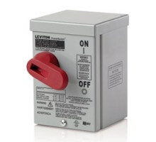 LEVITON  N3303-DS               30 Amp, 600 Volt, Toggle In Type 3R Enclosure Three, Pole, Industrial Grade, Grounded To Enclosure, Gray