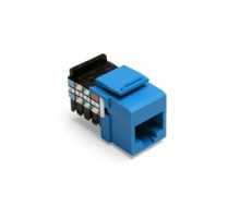 LEVITON  41108-RL8               Voice Grade QuickPort Connector, 8 Position, 8 Conductor, Blue