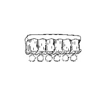 LUCKY LINE PRODUCTS INC 60560        Key Tag Rack, 6-Key, Rugged Plastic, White, With 6 White Tag, Adhesive Tape, Jump Ring, 1 each per Blister Card