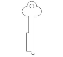 KABA ILCO CORP  1028F NS A53  AD32441003              Safe Deposit Key Blank, 0.39