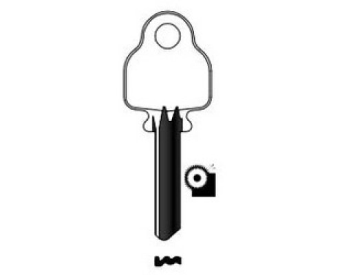 KABA ILCO CORP  1543 NS A31  IAR01339003              Cylinder Lock Key Blank, Look-Alike, 5-Pin, Natural Nickel Silver, 6 Price Group, For Medeco