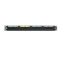 LEVITON  5G596-U24               GigaMax 5e Universal Patch Panel, 24-Port, 1RU, Category 5e, Includes Cable Management Bar
