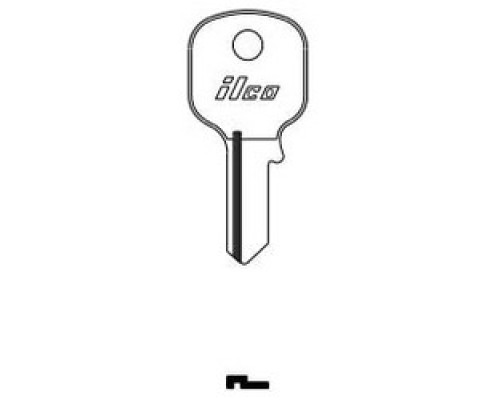 KABA ILCO CORP  AB15 NP A13  AA00005962              Cylinder Lock Key Blank, Brass, Nickel Plated, 13 Price Group, For Abus
