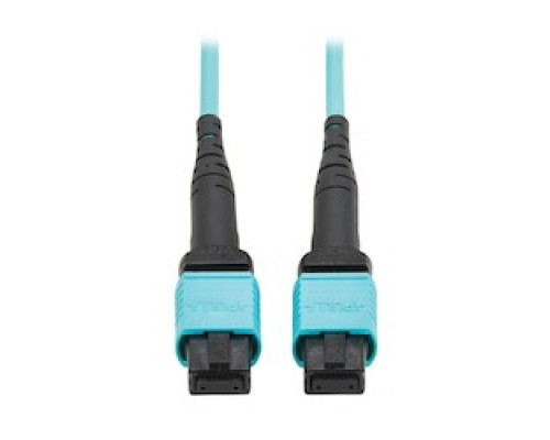 TRIPP LITE N845B-02M-12TAA        Eaton Tripp Lite Series 100G Multimode 50/125 OM4 Fiber Optic Cable 12F MPO/MPO-PC F/F , Type-B Polarity, OFNP, Aqua, 2 m 6.6 ft. , TAA