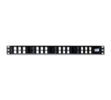 BELDEN AX103248        AngleFlex Patch Panel, 24-port, 1U, Black Empty