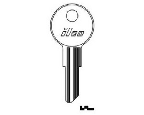 KABA ILCO CORP  1041TR NP A07  AA28302332              Cylinder Lock Key Blank, Brass, Nickel Plated, 7 Price Group, For Chicago