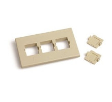 COMMSCOPE ENTERPRISE SOLUTIONS  106650880  M13C-246              M13C Type Furniture Faceplate, Three Port, Ivory