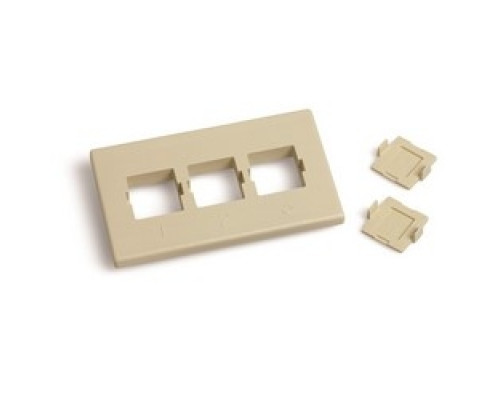 COMMSCOPE ENTERPRISE SOLUTIONS  106650880  M13C-246              M13C Type Furniture Faceplate, Three Port, Ivory