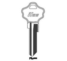 KABA ILCO CORP  A1176ST NP A03  AL01501032              Cylinder Lock Key Blank, 6-Pin, Original Shape Bow, Brass, Nickel Plated, 3 Price Group, For Titan/Kwikset