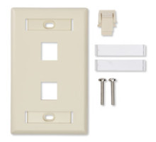 BELDEN  AX103923               KeyConnect Faceplates 2-Port, with ID Windows, Single Gang, Flush