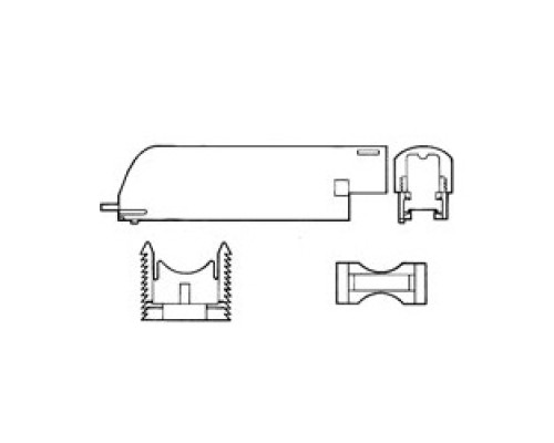 NEWARK ELECTRONICS  552760-1               2.16 [.085] Accessories and Hardware; Accessory Type: Cover Cover Type: Strain Relief Cover Style: Standard Slide-On Cover/Strain Relief Retention Method 90 Cable Exit Angle