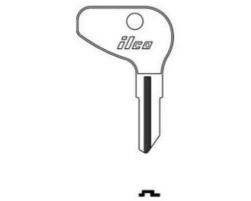KABA ILCO CORP  1540 NP A13  AA00017352              Vehicle Key Blank, Brass, Nickel Plated, 13 Price Group, For Kubota