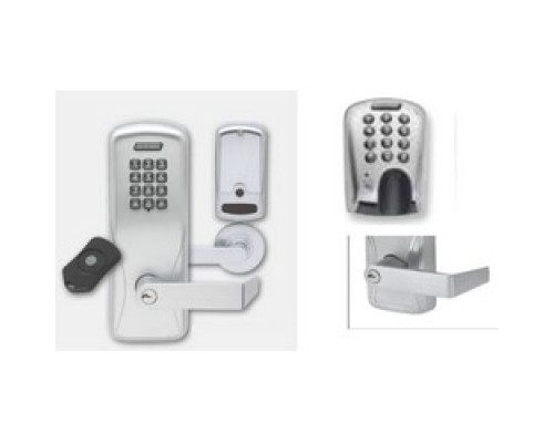 SCHLAGE ALLEGION BRAND  AD300-993R70MGK-RHO-626-P-C-RHR COVER ONLY 134        Electronic Door Lock, Rim/CVC/CVR Exit Trim Chassis, Magnetic Stripe, Keypad, Right Hand Reverse, Rhodes Lever, C Keyway, Satin Chrome, With Cylinder, Co