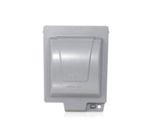 LEVITON  IUM2V-GY               Weatherproof Device Cover, 2-Gang, Duplex/GFCI Receptacle, Die-Cast Aluminum, Gray, Vertical Mount, With Pre-Installed Gasket