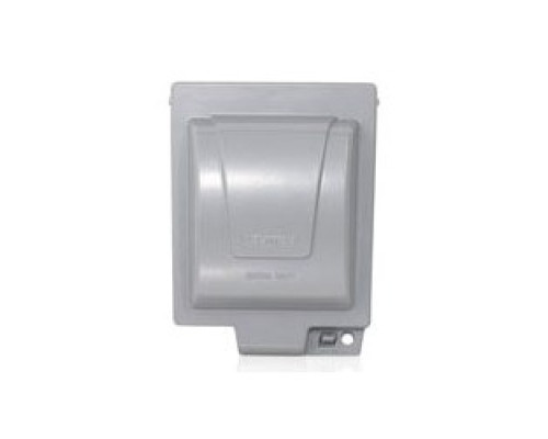 LEVITON  IUM2V-GY               Weatherproof Device Cover, 2-Gang, Duplex/GFCI Receptacle, Die-Cast Aluminum, Gray, Vertical Mount, With Pre-Installed Gasket