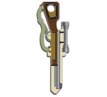 LUCKY LINE PRODUCTS INC  B118S               House Key, Schlage, Rifle, Brass, Enamel Coating, 1 each per Card