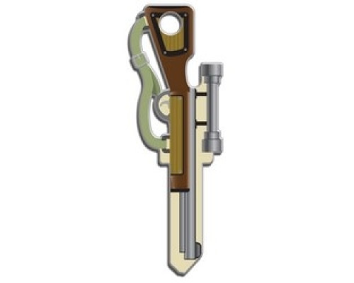 LUCKY LINE PRODUCTS INC  B118S               House Key, Schlage, Rifle, Brass, Enamel Coating, 1 each per Card