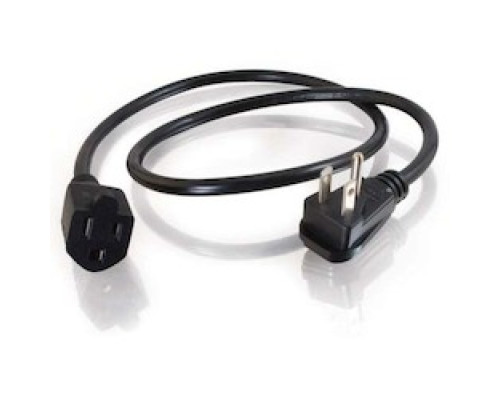 C2G  CG29804  CG29804              Extension Power Cord, Flat Plug, 125 Volt, 10 Ampere, NEMA 5-15 Male to NEMA 5-15 Female Connector, 3-Conductor, 18 AWG SJT, 1.5’ Length