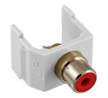 HUBBELL PREMISE WIRING SFRCRW        Audio Video Connector, F-Type Coupler, gold, white. Sold in carton increments only. Carton contains - 25 keystone connectors individually bagged .