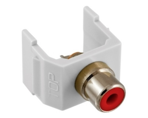 HUBBELL PREMISE WIRING SFRCRW        Audio Video Connector, F-Type Coupler, gold, white. Sold in carton increments only. Carton contains - 25 keystone connectors individually bagged .