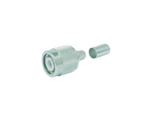 TIMES MICROWAVE  TC-240-TM-X               TNC MALE PLUG 50 OHM CRIMP  SLEEVE FOR LMR-240      NO BRD TRIM