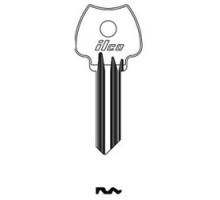 KABA ILCO CORP  1004N NP A04  AL4005500B              Cylinder Lock Key Blank, 5-Pin, Brass, Nickel Plated, 4 Price Group, For Lockwood