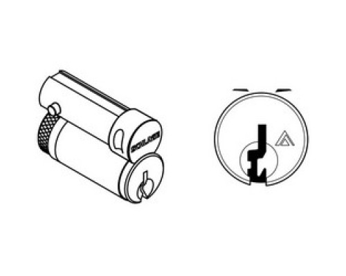 SCHLAGE ALLEGION BRAND  23-030-C125 626        Door Lock Cylinder, Conventional, FSIC, C125 Keyway, Satin Chrome