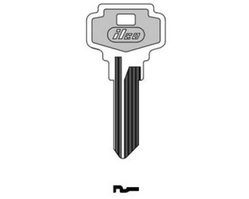 KABA ILCO CORP  DE6-PC NP A09  AK00000132              Cylinder Lock Key Blank, Brass, Nickel Plated, 9 Price Group, For Adams Rite/Dexter/Master