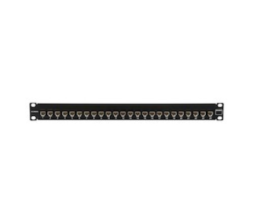 SIEMON COMPANY  UP5-F1-24L-RS               UltraMAX Patch Panel, Preloaded, Category 5e UTP, 24 Port, Flat, 1U, Black, Detachable Wire Manager