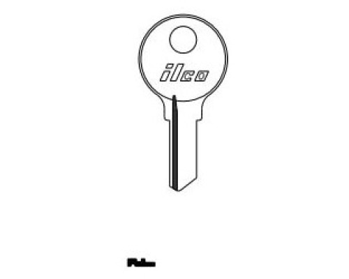 KABA ILCO CORP  1866-4 NP A14               Cylinder Lock Key Blank, Brass, Nickel Plated, 14 Price Group, For Pundra