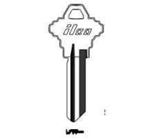 KABA ILCO CORP  SC1345 NS A55  AA44253223              Cylinder Lock Key Blank, 6-Pin, Natural Nickel Silver, 15 Price Group, For Schlage