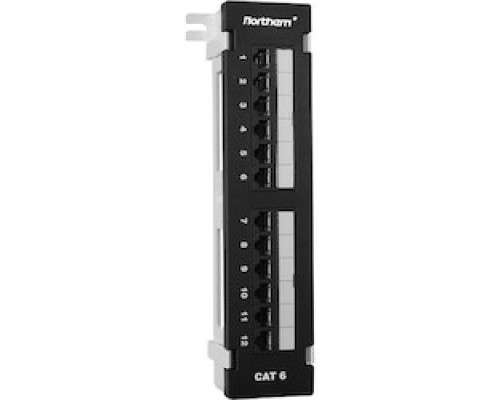 NORTHERN  NPP612PM               CAT 6 12 Port Patch Panel 89D, Preloaded