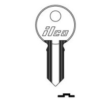 KABA ILCO CORP  1041HM NP A14  AA28128032              Cylinder Lock Key Blank, Double-Sided, Brass, Nickel Plated, 14 Price Group, For Illinois