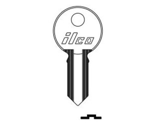 KABA ILCO CORP  1041HM NP A14  AA28128032              Cylinder Lock Key Blank, Double-Sided, Brass, Nickel Plated, 14 Price Group, For Illinois