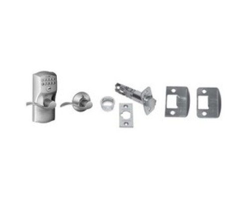SCHLAGE ALLEGION BRAND  FE575 CAM/ACC 505 16-211 10-063        Door Lock, Keypad, Auto-Locking, Camelot/Accent Lever, 5-Pin Cylinder, Lifetime Bright Brass, With Triple Spring Latch, Dual Strike