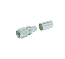 TIMES MICROWAVE TC-240-SM-RP        SMA-MALE PLUG CRIMP REVERSE POLARITY FEMALE PIN , SS  FOR LMR-240