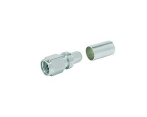 TIMES MICROWAVE TC-240-SM-RP        SMA-MALE PLUG CRIMP REVERSE POLARITY FEMALE PIN , SS  FOR LMR-240