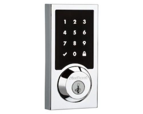 KWIKSET  99160-043  916CNT 500 26 SMT CP TPR RCALFD V2              SmartCode 916 Touchscreen Electronic Deadbolt featuring SmartKey Security and Z-Wave Technology in Polished Chrome
