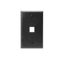 LEVITON  41080-1EP               Wall Plate, 1-Port Single-Gang, Black