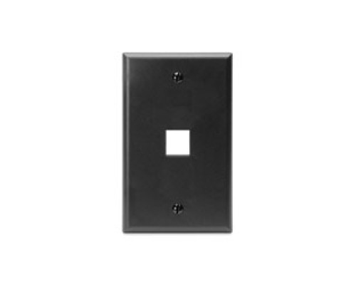 LEVITON  41080-1EP               Wall Plate, 1-Port Single-Gang, Black