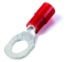 THOMAS & BETTS KV18-610MS-M        Vinyl Insulated Multiple Stud Ring Terminal, Wire Range 22-16 AWG, Stud Size #6-#10, Wire Strip Length 1/4in, Install with ERG-2500, KT-2500 KT-18 Die