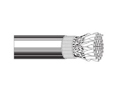BELDEN  8348 0600500               Multi-Conductor - Low Capacitance Computer Cable for EIA RS-232 Applications 18-Pair 24 AWG PVCR Shield PVC Chrome